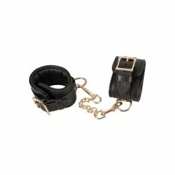 Zado Leather Handcuffs With Gold-coloured Chain