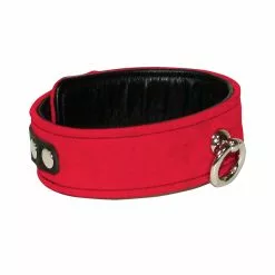 Zado Red & Black Leather Collar